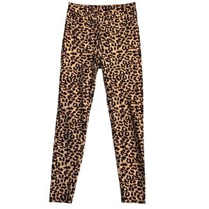 Kyodan Leopard Print High Rise Training Workout Yoga Leggings Womens sz small